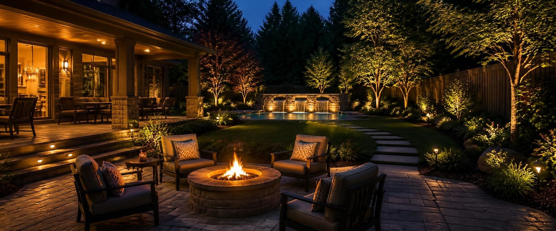 Transforming Your Backyard with Nighttime Lighting Aesthetics